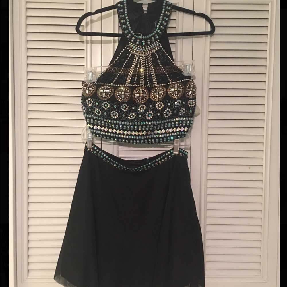 two piece party dress